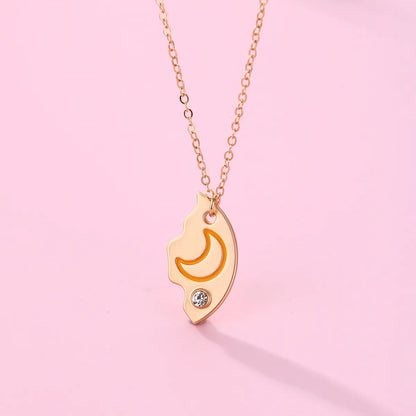 Luoluo&Baby 3Pcs/Set Sun Moon Star Pendant Necklace for Girl Kids Friendship BFF Necklaces Best Friend Jewelry Gifts