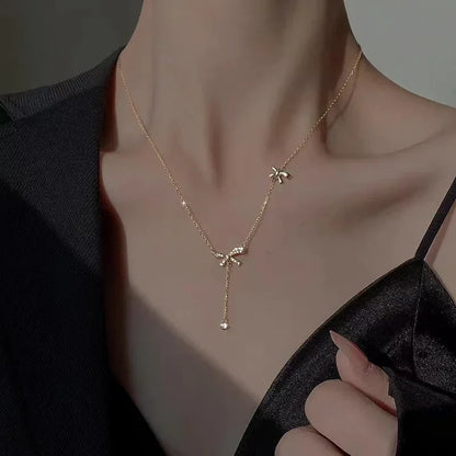 Stainless Steel Necklaces Black Exquisite Minimalist Square Pendant Choker Chains Fashion Necklace for Women Jewelry Party Gifts