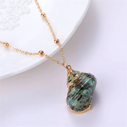 Hot 2019 Bohemia Conch Shells Necklace Sea Beach Pendant Necklace for Women Female Cowrie Summer Party Gift Jewelry