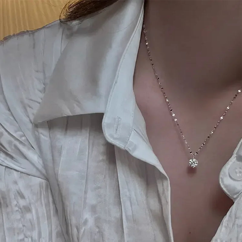 Stainless Steel Necklaces Black Exquisite Minimalist Square Pendant Choker Chains Fashion Necklace for Women Jewelry Party Gifts