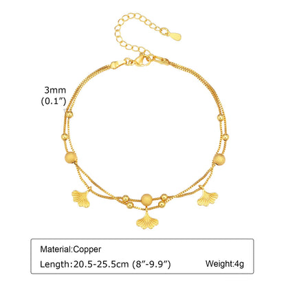 Anklet Bracelet on Legs Stainless Steel ,Waterproof Adjustable Beach Beaded Ball Cuban Link Summer Boho Foot Jewelry for Women