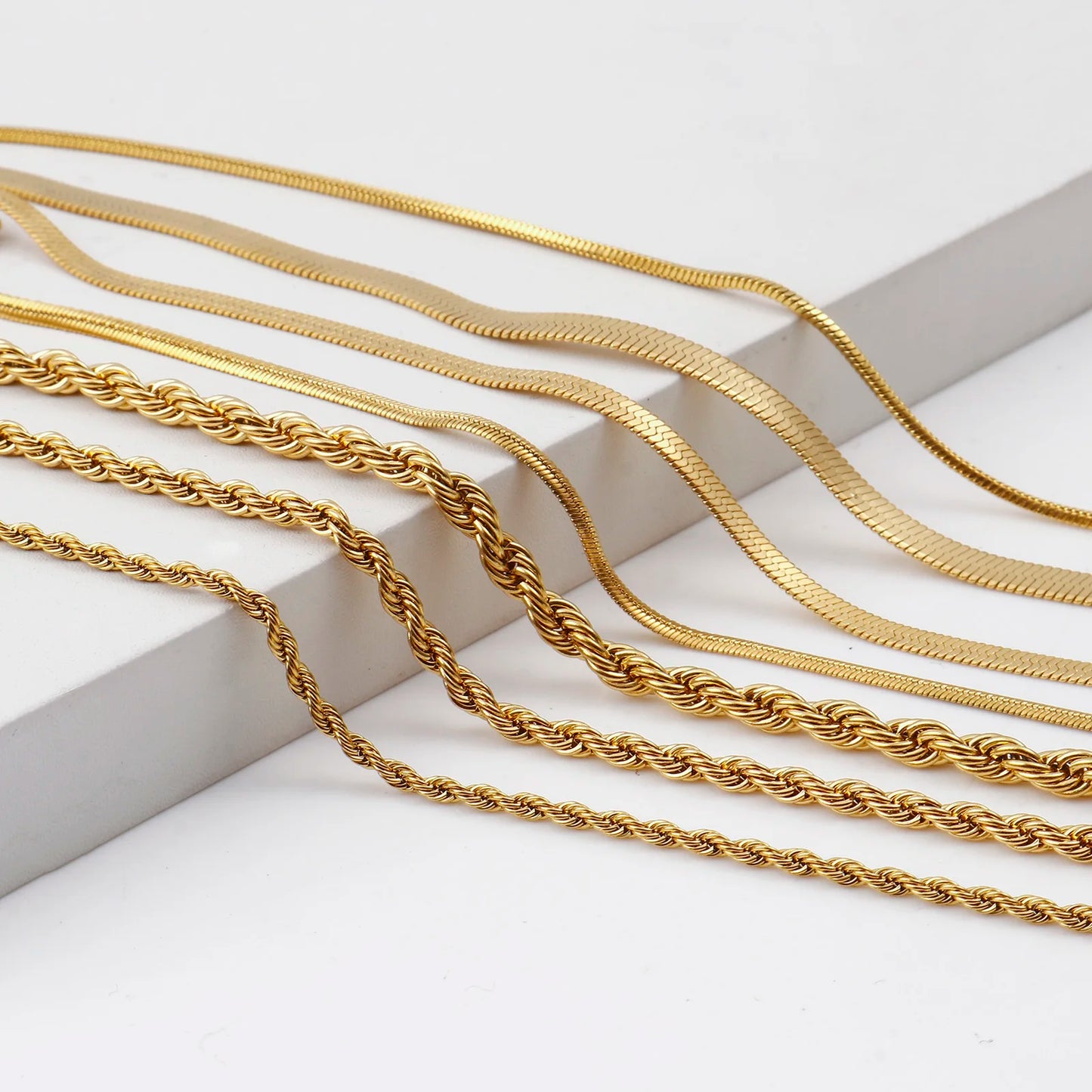 Fashion Stainless Steel Link Chain Anklet Gold Color Bracelet for Women Barefoot Beach Leg Chain Summer Jewelry Gift 23.5Cm Long