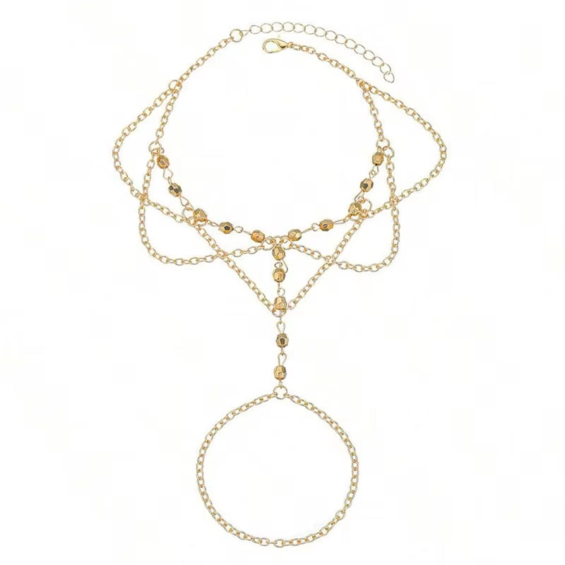 Summer Beach Accessories Feet Jewelry Fashion Simple Sexy Handmade Bead Chains Tassels Toe Foot Bracelet for Women