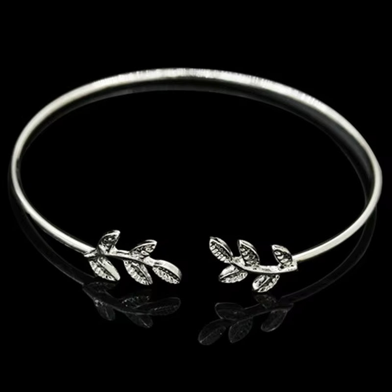 Open Cuff Punk Bracelets & Bangle Fashion Jewelry for Women Men Pulseras Mujer Heartbeat Leaf Arrow Triangle Heart Bracelet HOT