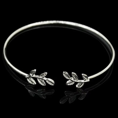 Open Cuff Punk Bracelets & Bangle Fashion Jewelry for Women Men Pulseras Mujer Heartbeat Leaf Arrow Triangle Heart Bracelet HOT