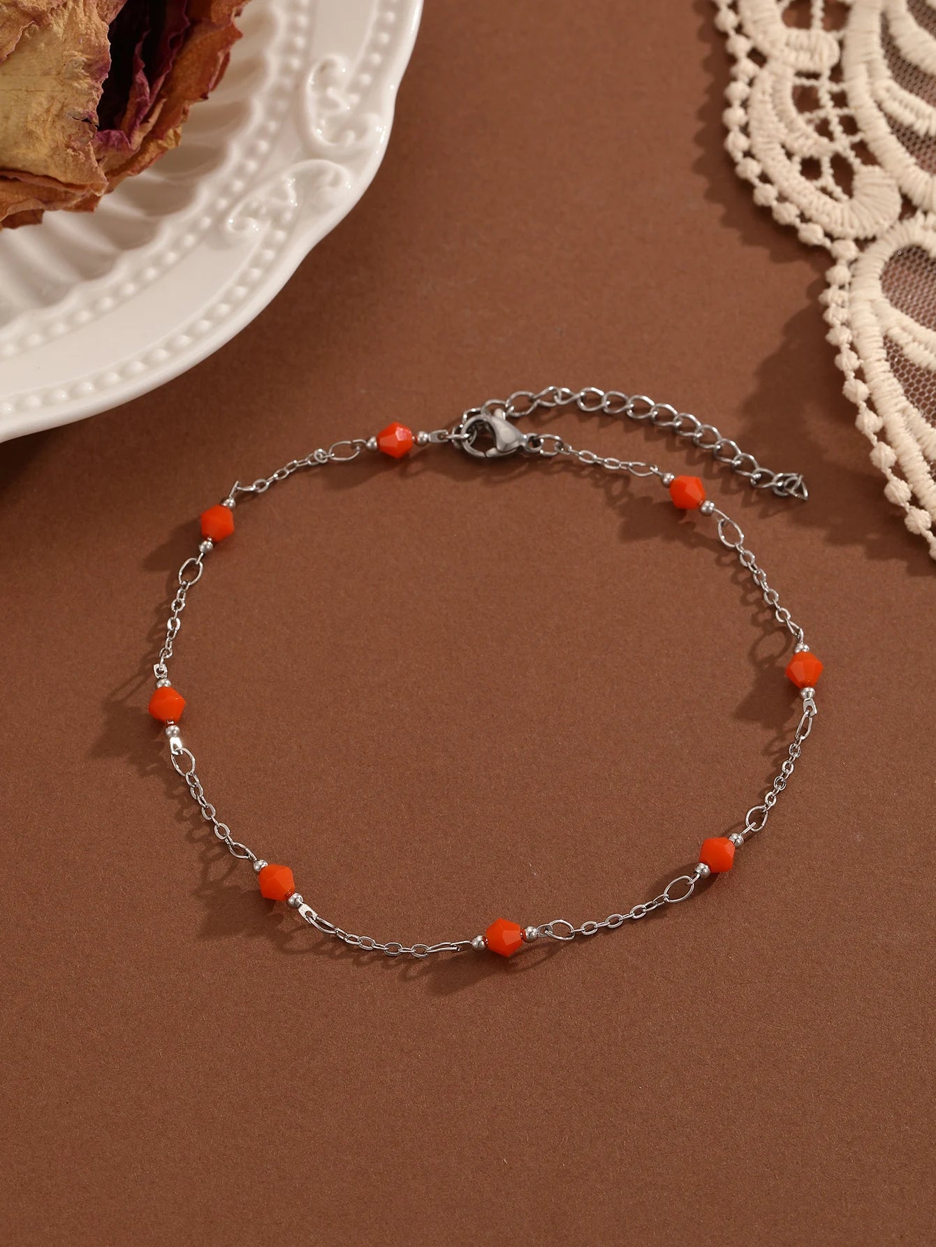 Summer Bohemia Crystal Cubic Zirconia Anklet for Women Girls Ankle Bracelet Leg Chain Beach Party Travel Foot Jewelry