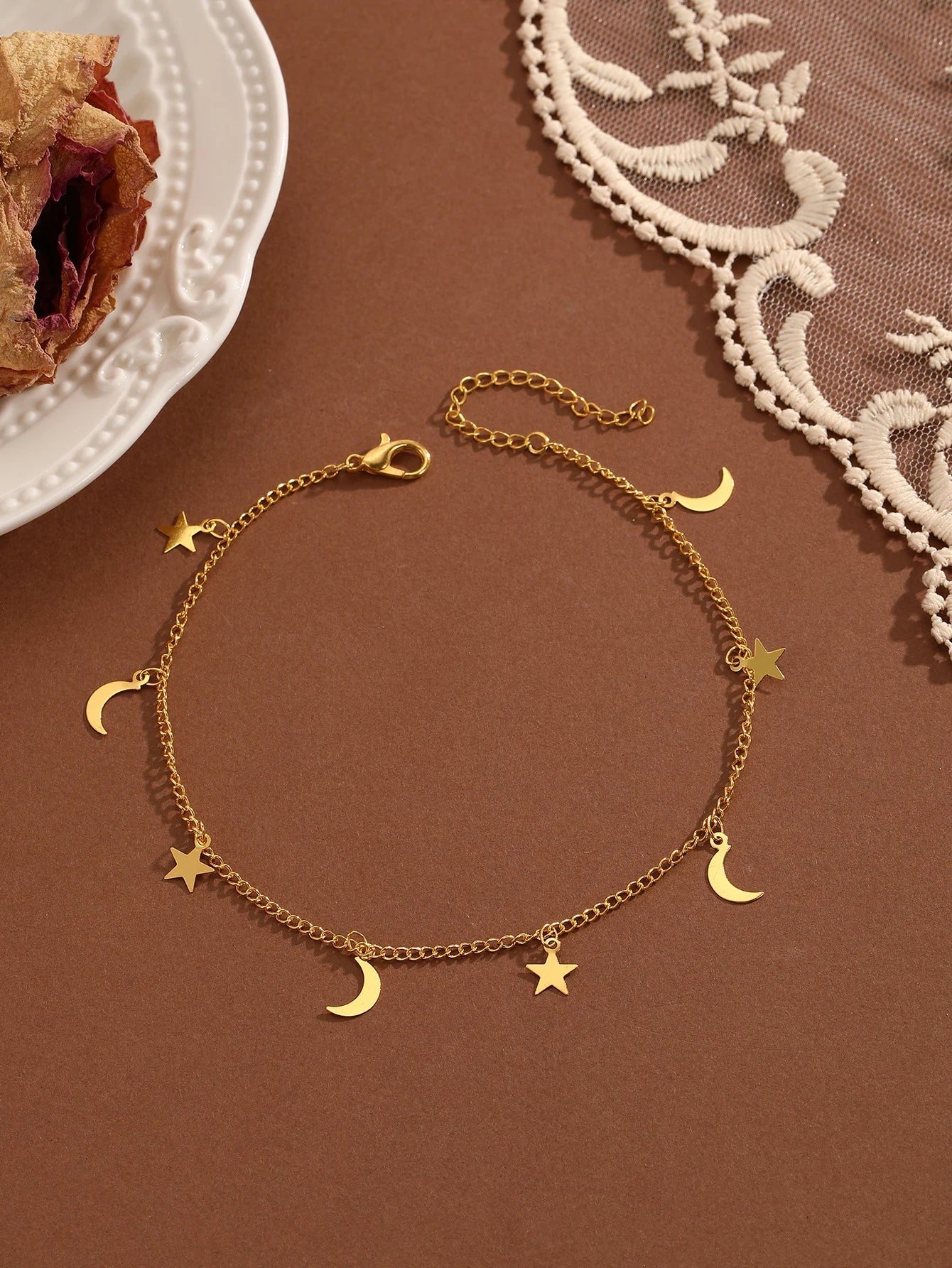 Summer Bohemia Crystal Cubic Zirconia Anklet for Women Girls Ankle Bracelet Leg Chain Beach Party Travel Foot Jewelry