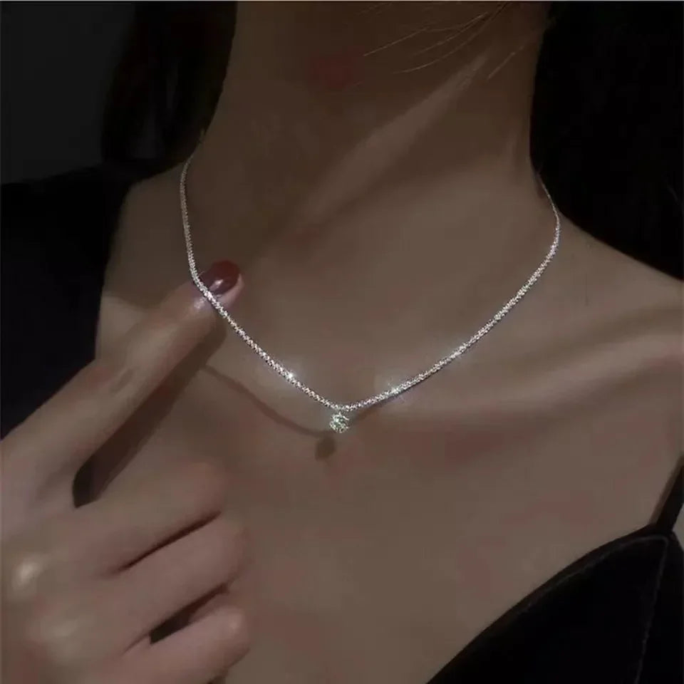 Stainless Steel Necklaces Black Exquisite Minimalist Square Pendant Choker Chains Fashion Necklace for Women Jewelry Party Gifts