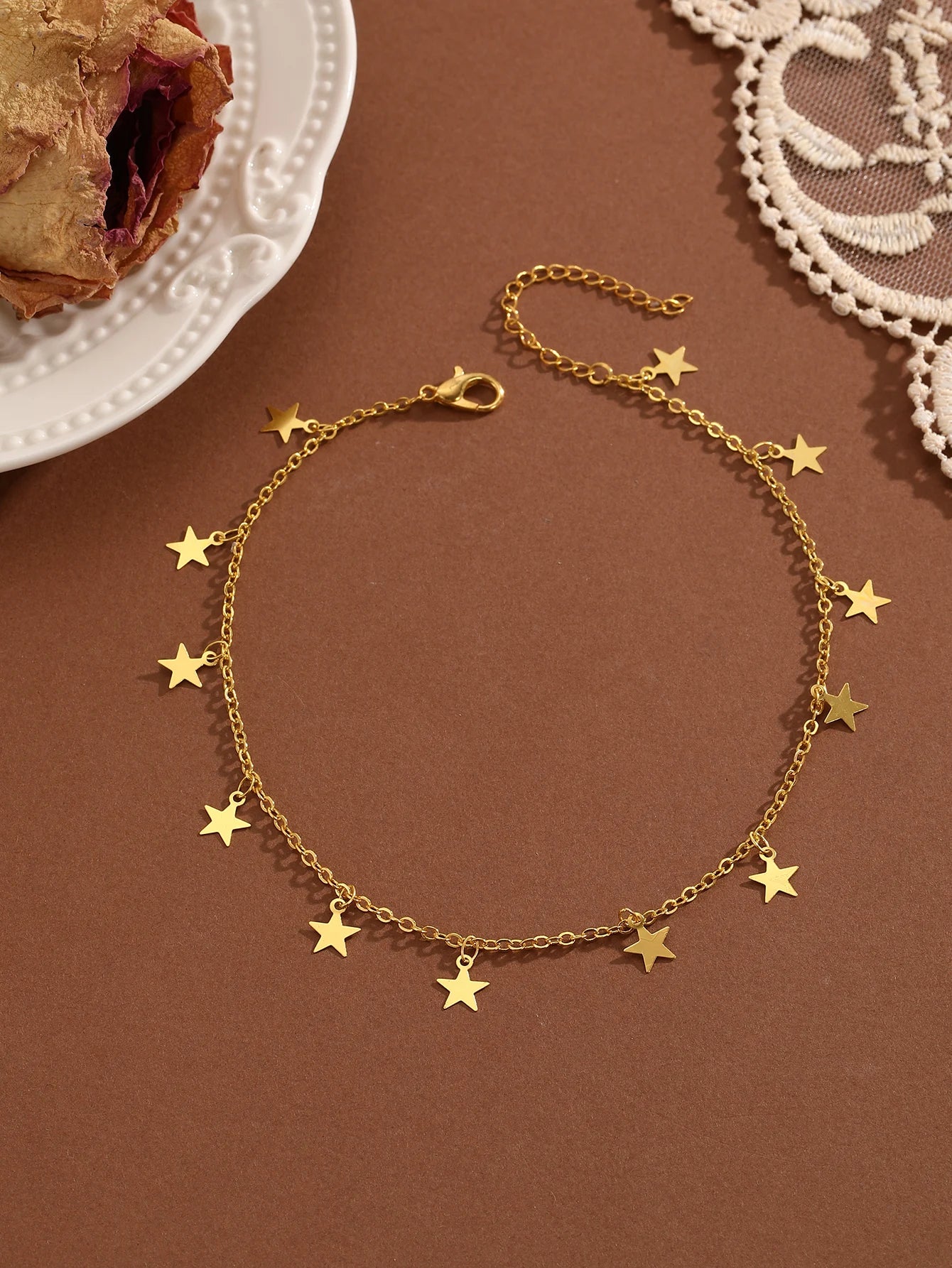 Summer Bohemia Crystal Cubic Zirconia Anklet for Women Girls Ankle Bracelet Leg Chain Beach Party Travel Foot Jewelry