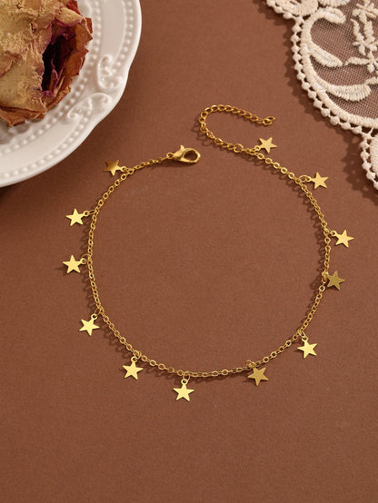 Summer Bohemia Crystal Cubic Zirconia Anklet for Women Girls Ankle Bracelet Leg Chain Beach Party Travel Foot Jewelry