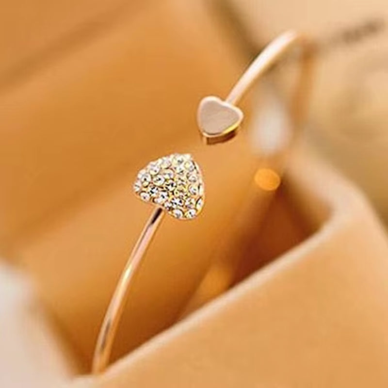 Open Cuff Punk Bracelets & Bangle Fashion Jewelry for Women Men Pulseras Mujer Heartbeat Leaf Arrow Triangle Heart Bracelet HOT