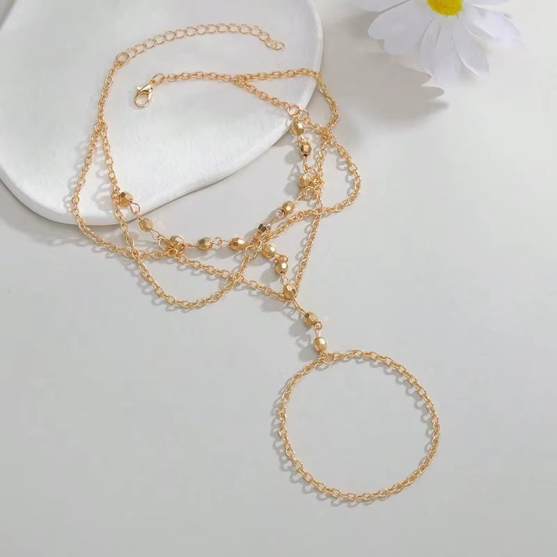 Summer Beach Accessories Feet Jewelry Fashion Simple Sexy Handmade Bead Chains Tassels Toe Foot Bracelet for Women